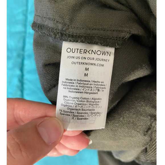 Outerknown Olive Green Organic Cotton Corduroy Jumpsuit Utility Size Medium - Picture 6 of 6